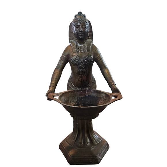 Antique Egyptian Goddess Incense Burner Revival Vantines Art Deco France 1920s - Picture 1 of 11